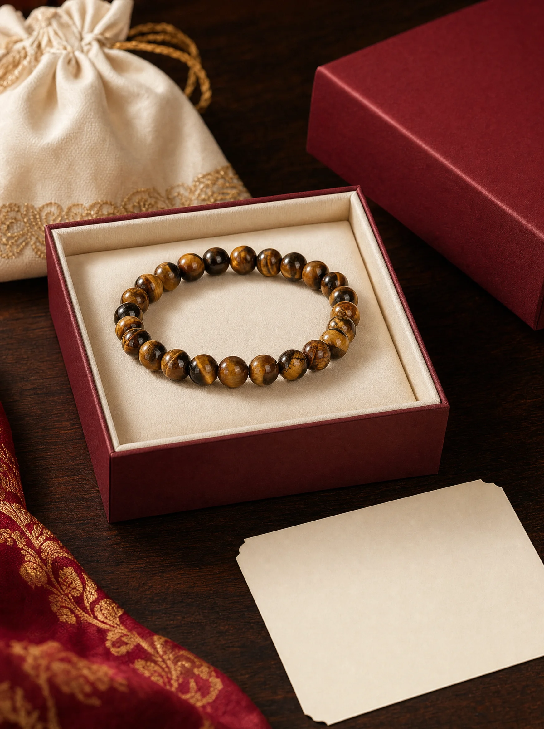Triple Protection Band with Tiger Eye, Black Obsidian & Hematite