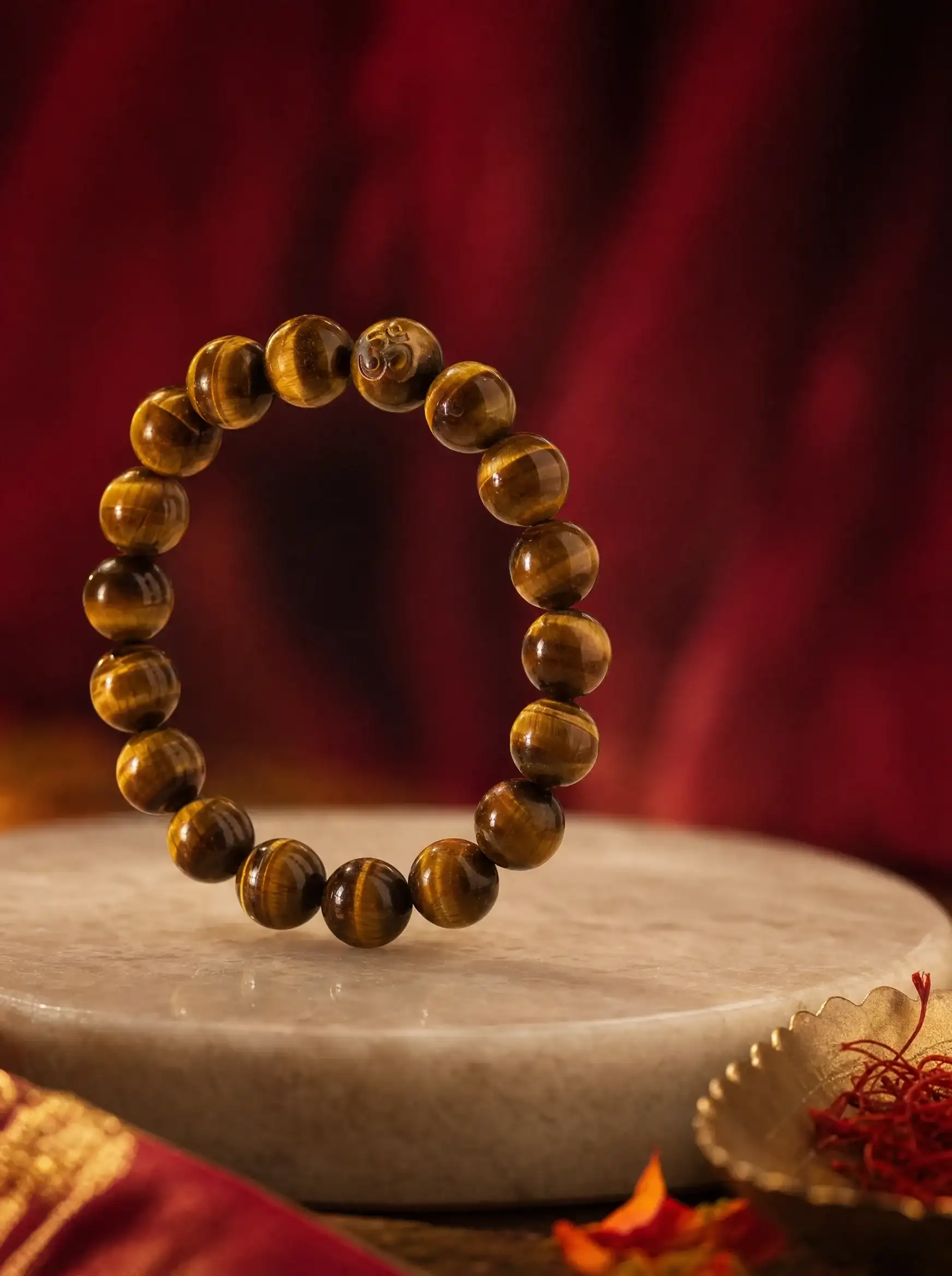 Natural Tiger Eye Om Band