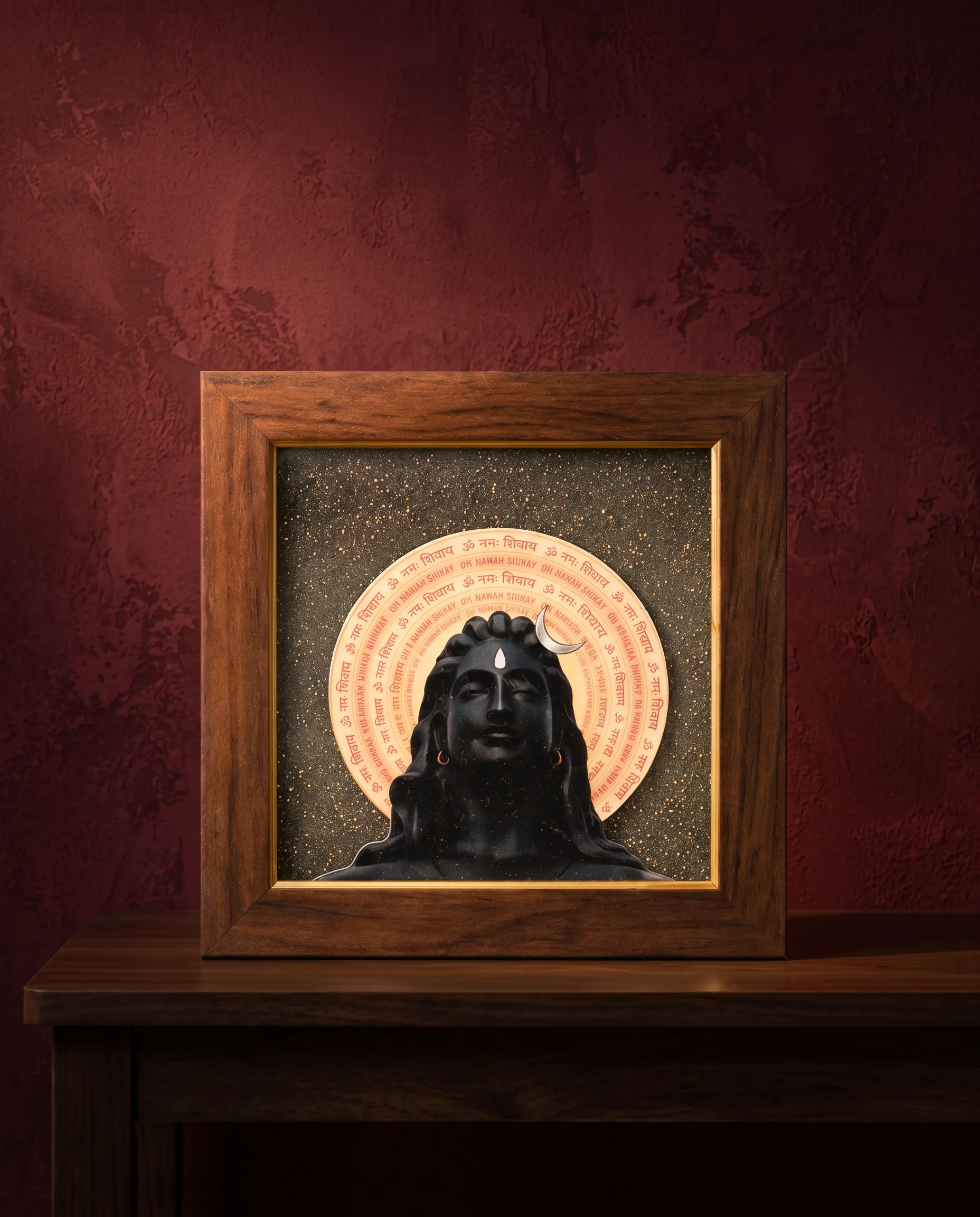 Adiyogi Pyrite Frame for Vaastu