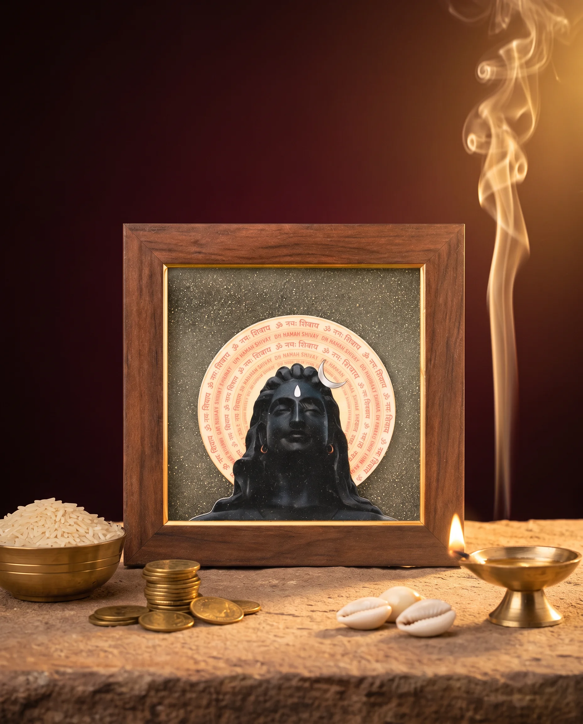 Adiyogi Pyrite Frame for Vaastu