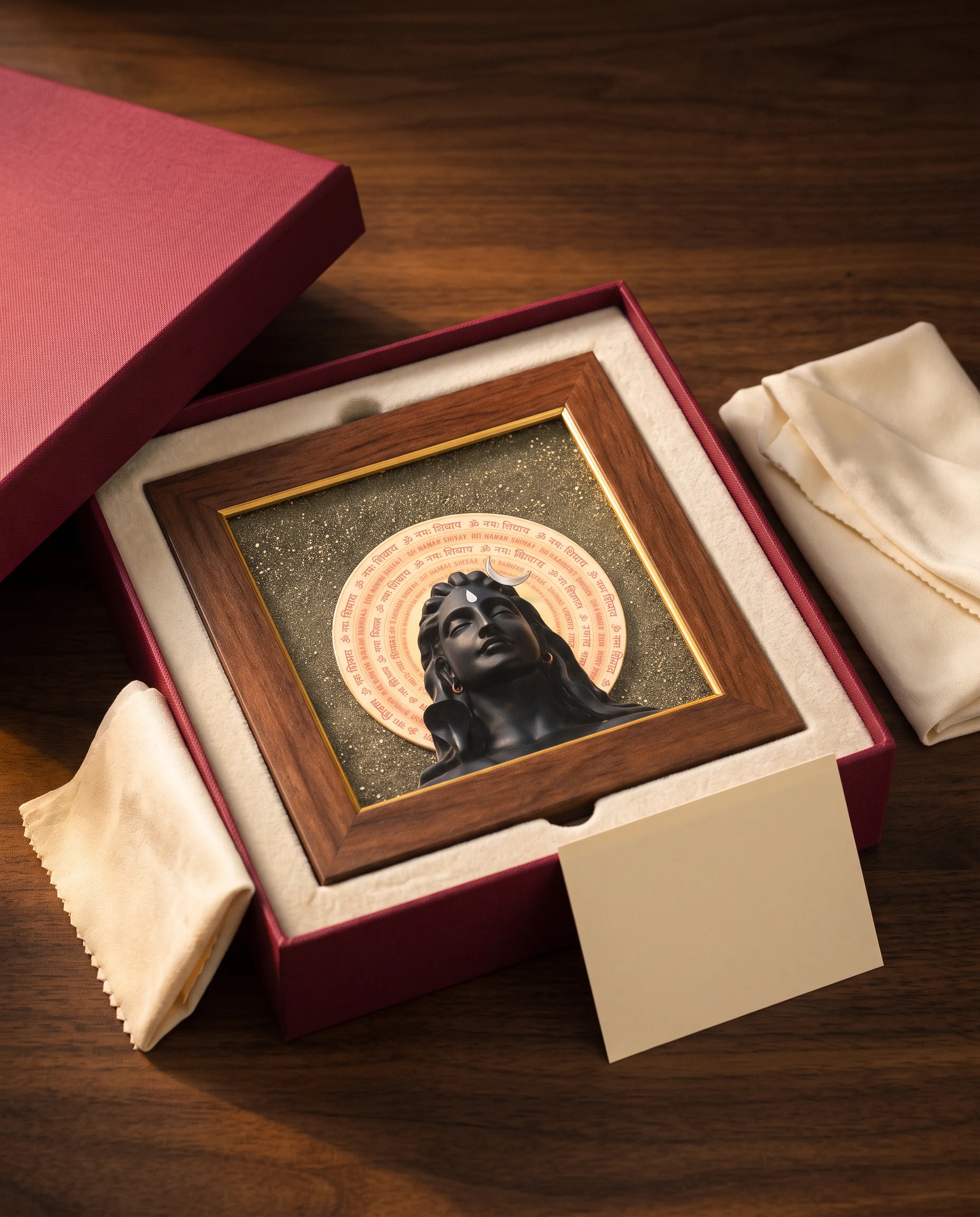 Adiyogi Pyrite Frame for Vaastu
